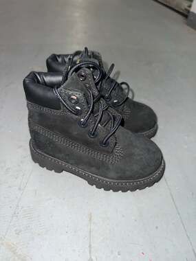 Timberland Toddlers 6-Inch Premium Waterproof Boots - Black Nubuck 12807